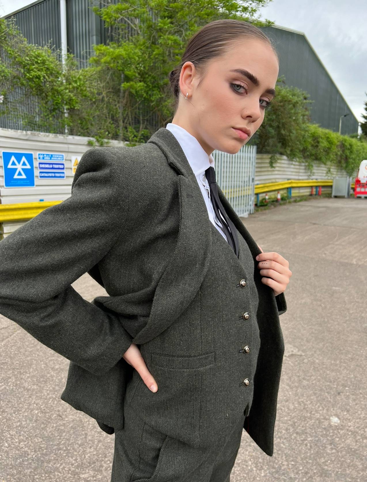 Women s Green 3 Piece Tweed Suit